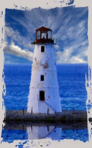 Lighthouse on Narrow Land